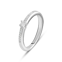 Silver Ring with Fianites