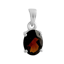 Silver pendant with garnet 1.475ct