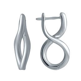 Silver earrings without stones