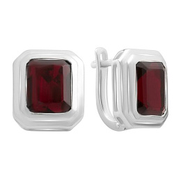 Серебряные серьги с гранатом 5.48ct