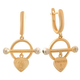 Gold earrings without stones