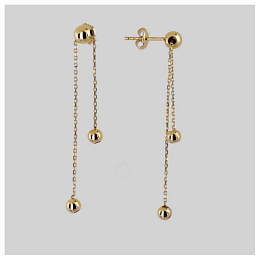 Gold earrings without stones
