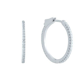 Silver Earrings with Fianites