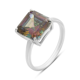 Серебряное кольцо с мистик топазом 8.56ct