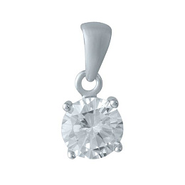 Silver pendant with phianites