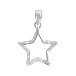 Silver pendant with phianites