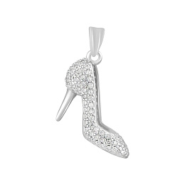 Silver pendant with phianites