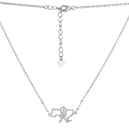 Silver necklace without stones