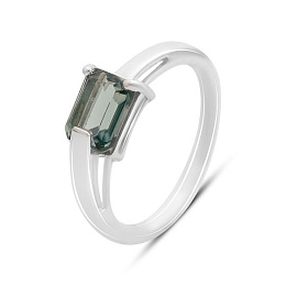Silver ring with a 1.283-carat London Blue topaz