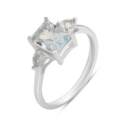 Срібне кільце з топазом 2,25 карата