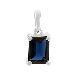 Срібна підвіска з сапфіром nano 1.26ct
