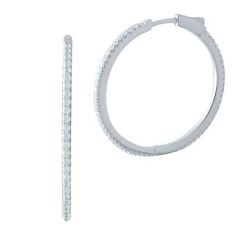 Silver Earrings with Fianites