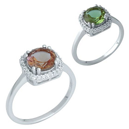 Silver ring with sultanite 2.153ct