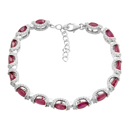 Silver bracelet with a 13.66ct ruby