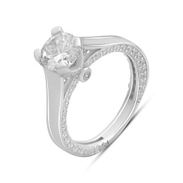 Silver Ring with Fianites