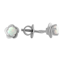 Срібні сережки з опалом 0.293ct