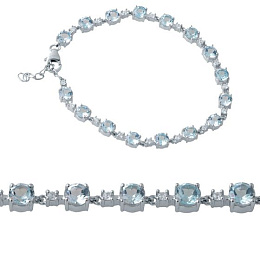 Серебряный браслет с топазом 9.992ct