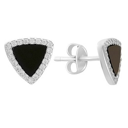 Silver Earrings with Fianites