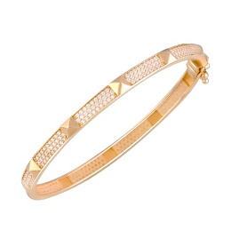 Gold bracelet with 0.01ct fianites