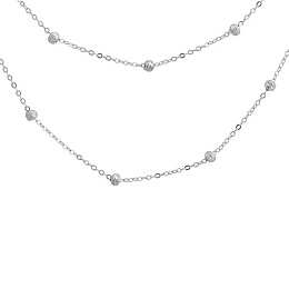 Silver necklace without stones