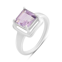 Срібна каблучка з аметистом 2.4ct