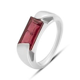 Срібна каблучка з рубіном 3,844 карата