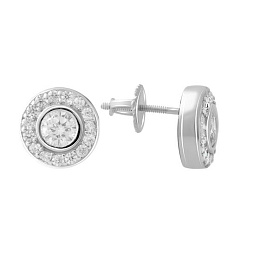 Silver Earrings with Fianites