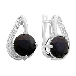 9.975ct Silver Sapphire Earrings