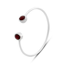 Silver bracelet with nano garnet 4.33ct