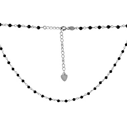 Silver necklace with spinel
