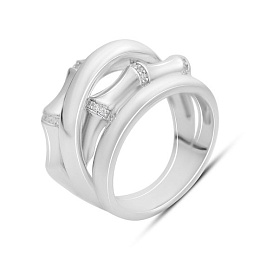 Серебряное кольцо с фианитами