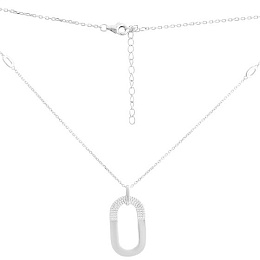 Silver necklace with phianites