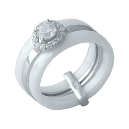 Серебряное кольцо с керамикой
