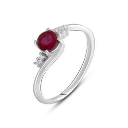 Срібна каблучка з рубіном 0.752ct