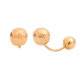 Gold earrings without stones