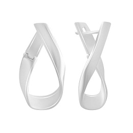 Silver earrings without stones