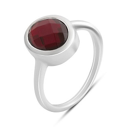 Silver ring with garnet nano 2.165ct