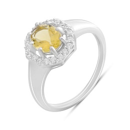 Серебряное кольцо с цитрином nano 1.538ct