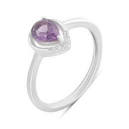 Silver ring with amethyst 0.63ct