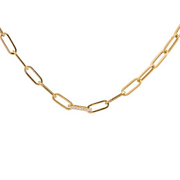 Sterling silver necklace with 0.48ct fianites