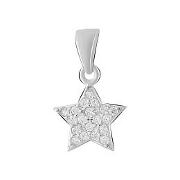 Silver pendant with phianites