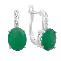 Silver earrings with agate (4.932 carats)