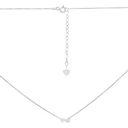 Silver necklace with cubic zirconia
