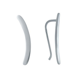 Silver earrings without stones