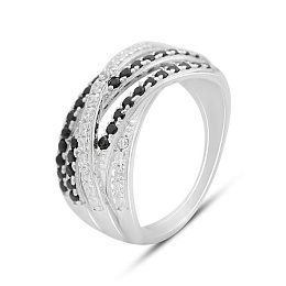 Серебряное кольцо с фианитами