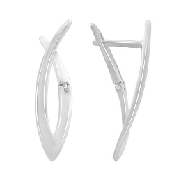 Срібні сережки без каменів