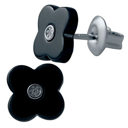 Silver earrings with ceramics