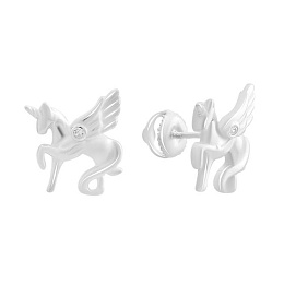 Silver earrings with Phianites