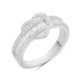 Серебряное кольцо с фианитами