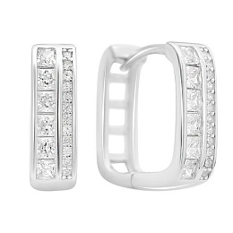 Серебряные серьги с фианитами